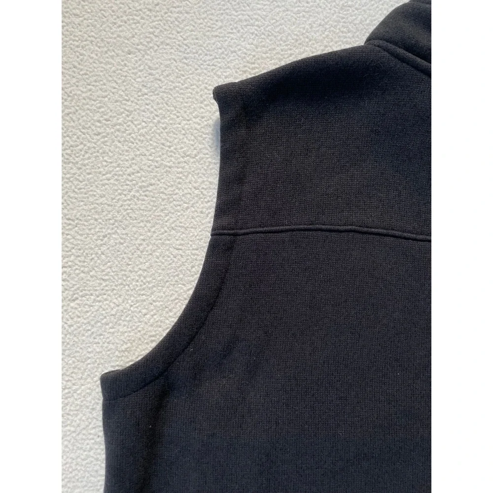 The North Face Mens XL Vest Black Circular Design‎ Fleece Full Zip